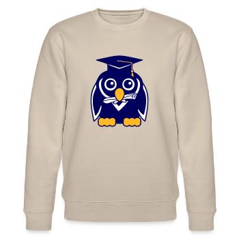 Penguin Graduation Abitur College School Certificate - Stanley/Stella CHANGER Unisex Organic Sweatshirt - beige - Front - Nik (191cm) & Marisol (170cm)