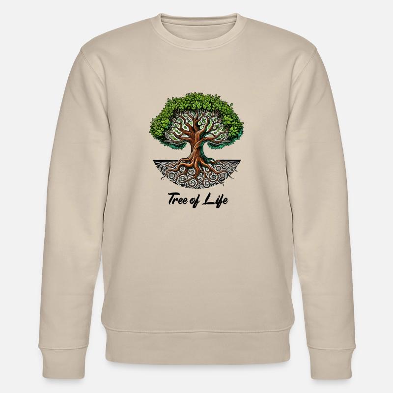 baum des lebens - Stanley/Stella Unisex Bio-Sweatshirt CHANGER  - Beige