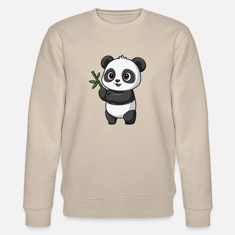 Kawaii Panda Bär - Stanley/Stella Unisex Bio-Sweatshirt CHANGER  - Beige