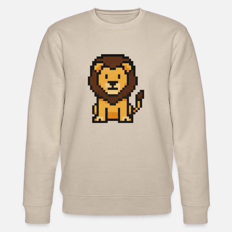 Löwe Pixel - Stanley/Stella Unisex Bio-Sweatshirt CHANGER  - Beige