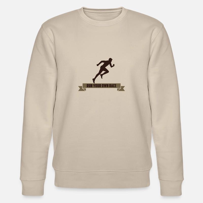 RUN YOUR OWN RACE - Stanley/Stella Unisex Bio-Sweatshirt CHANGER - Beige