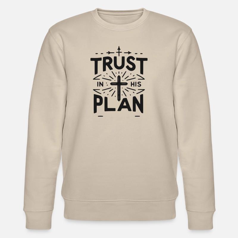 Vertrauen Sie auf seinen Plan - Stanley/Stella Unisex Bio-Sweatshirt CHANGER  - Beige