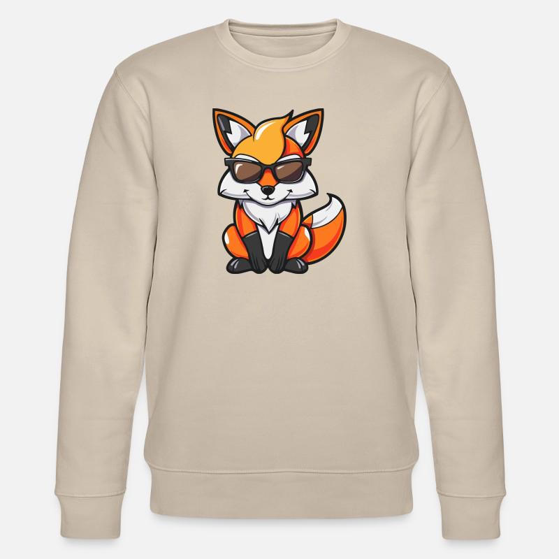 Fuchs Comic Cool - Stanley/Stella Unisex Bio-Sweatshirt CHANGER  - Beige