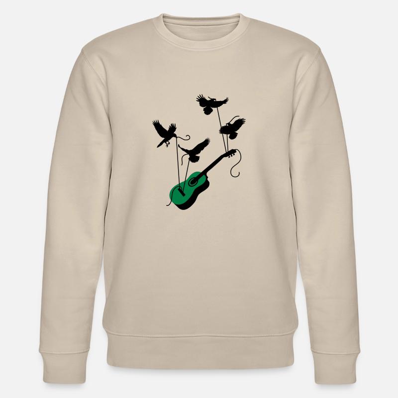 Vögel mit Gitarre - Stanley/Stella Unisex Bio-Sweatshirt CHANGER  - Beige