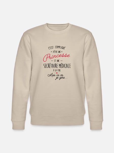 princesse et secrétaire médicale - Sweat bio CHANGER Stanley/Stella Unisexe - beige