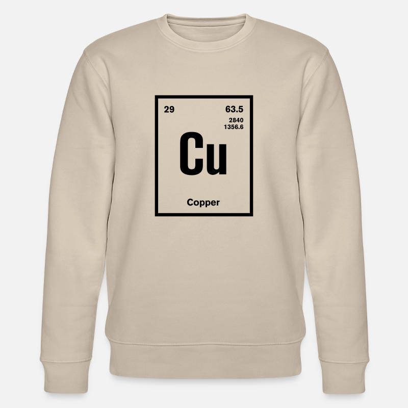 Copper Element im Periodensystem - Stanley/Stella Unisex Bio-Sweatshirt CHANGER  - Beige