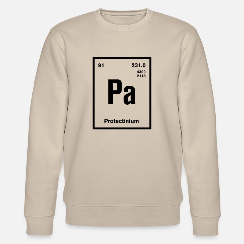 Protactinium Element im Periodensystem - Stanley/Stella Unisex Bio-Sweatshirt CHANGER  - Beige