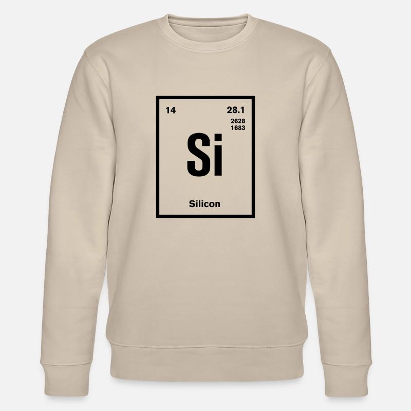 Silicon Element im Periodensystem - Stanley/Stella Unisex Bio-Sweatshirt CHANGER  - Beige
