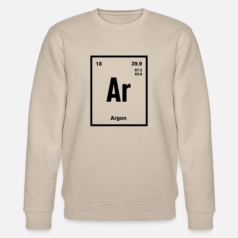 Argon Element im Periodensystem - Stanley/Stella Unisex Bio-Sweatshirt CHANGER  - Beige