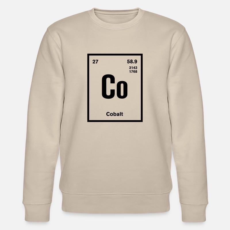 Cobalt Element im Periodensystem - Stanley/Stella Unisex Bio-Sweatshirt CHANGER  - Beige