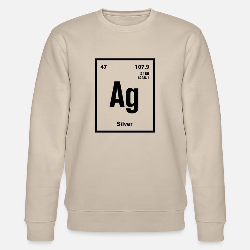 Silver Element im Periodensystem - Stanley/Stella Unisex Bio-Sweatshirt CHANGER  - Beige