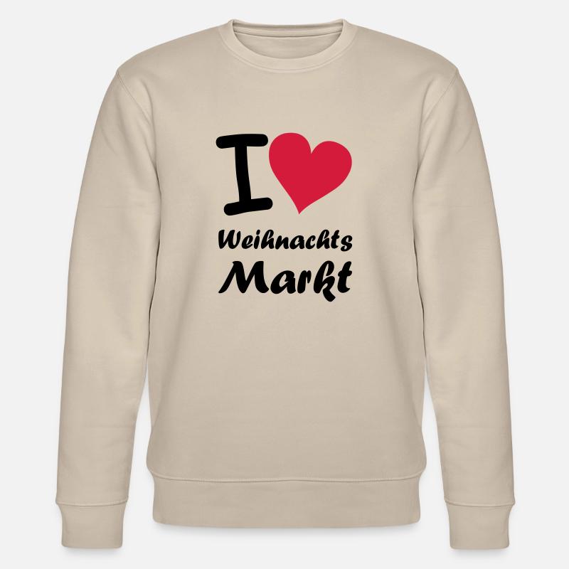 i_love_weihnachtsmarkt - Stanley/Stella Unisex Bio-Sweatshirt CHANGER  - Beige