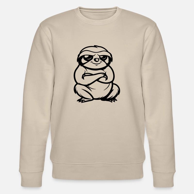 faultier comic - Stanley/Stella Unisex Bio-Sweatshirt CHANGER  - Beige