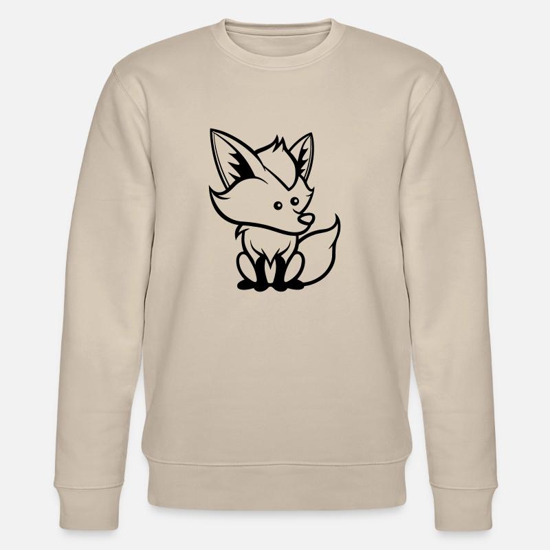 fuchs comic tier - Stanley/Stella Unisex Bio-Sweatshirt CHANGER  - Beige