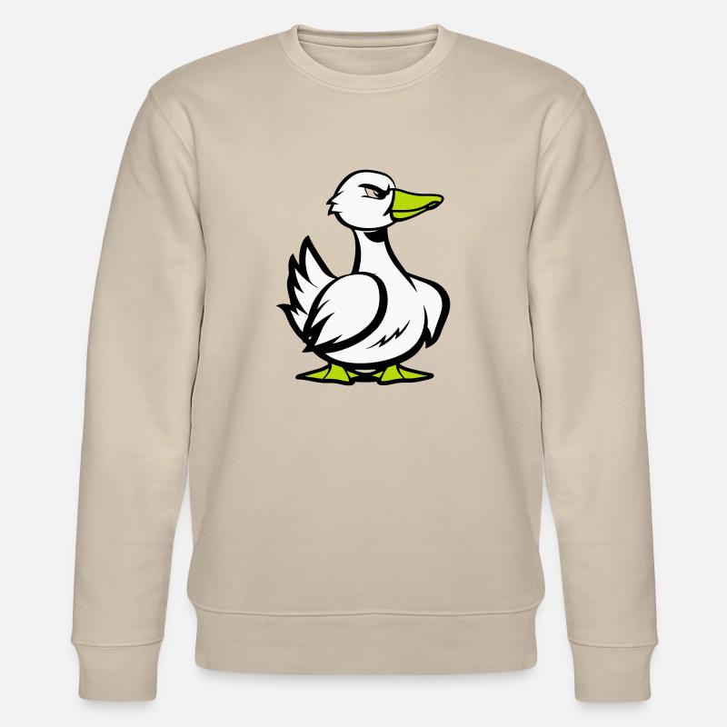 ente comic cartoon - Stanley/Stella Unisex Bio-Sweatshirt CHANGER  - Beige