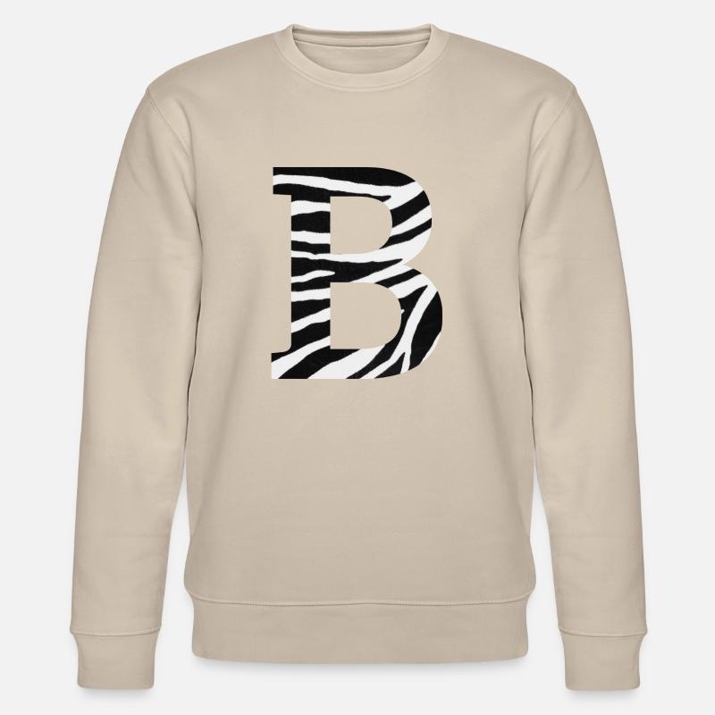 Buchstabe b Zebra - Stanley/Stella Unisex Bio-Sweatshirt CHANGER  - Beige