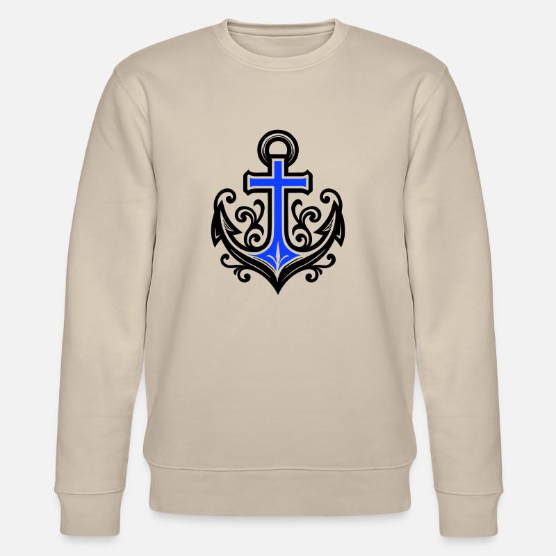 Anker Symbol Kreuz - Stanley/Stella Unisex Bio-Sweatshirt CHANGER - Beige
