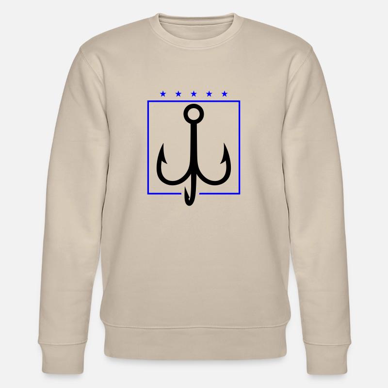 Perçage d’hameçon de pêche - Sweat bio CHANGER Stanley/Stella Unisexe - beige