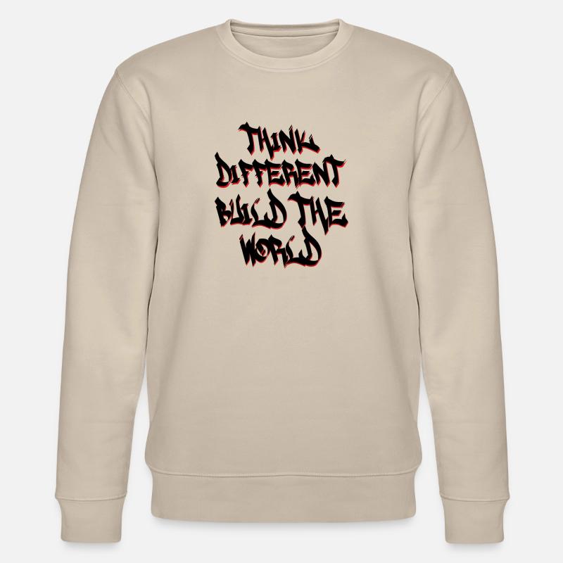 Think Different construit le monde - Sweat bio CHANGER Stanley/Stella Unisexe - beige
