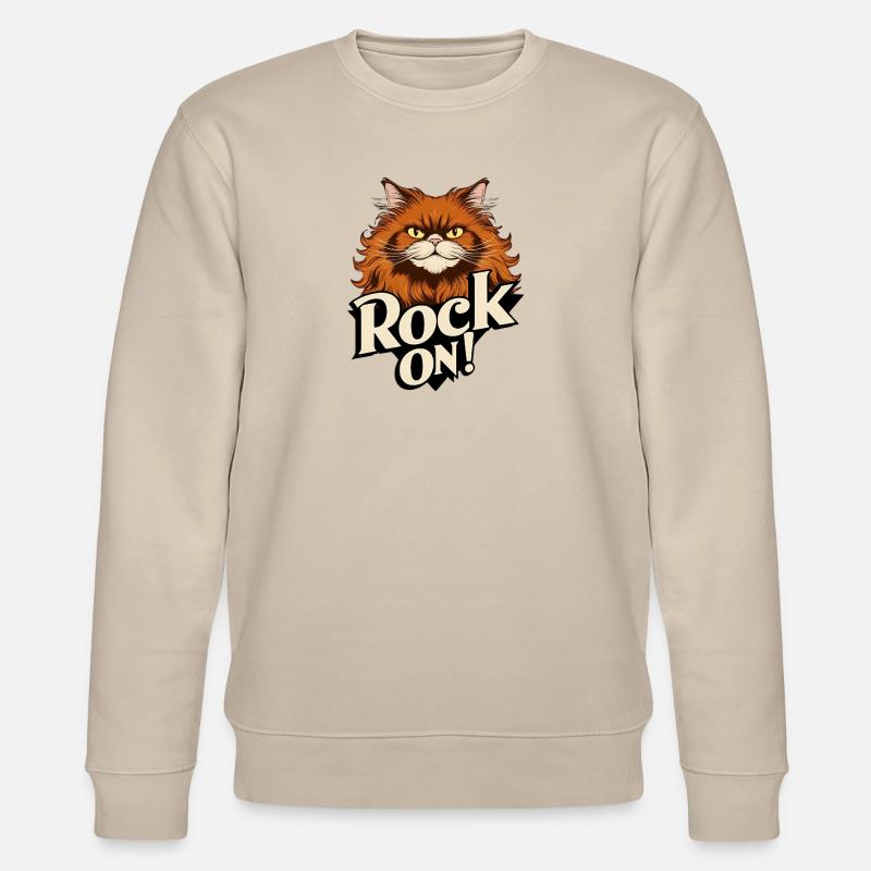 Chat - Rock on - Sweat bio CHANGER Stanley/Stella Unisexe - beige