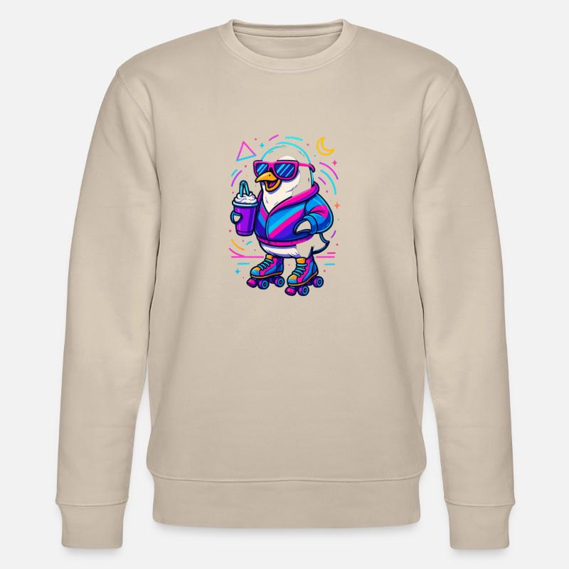 Roller Pinguin - Stanley/Stella Unisex Bio-Sweatshirt CHANGER  - Beige