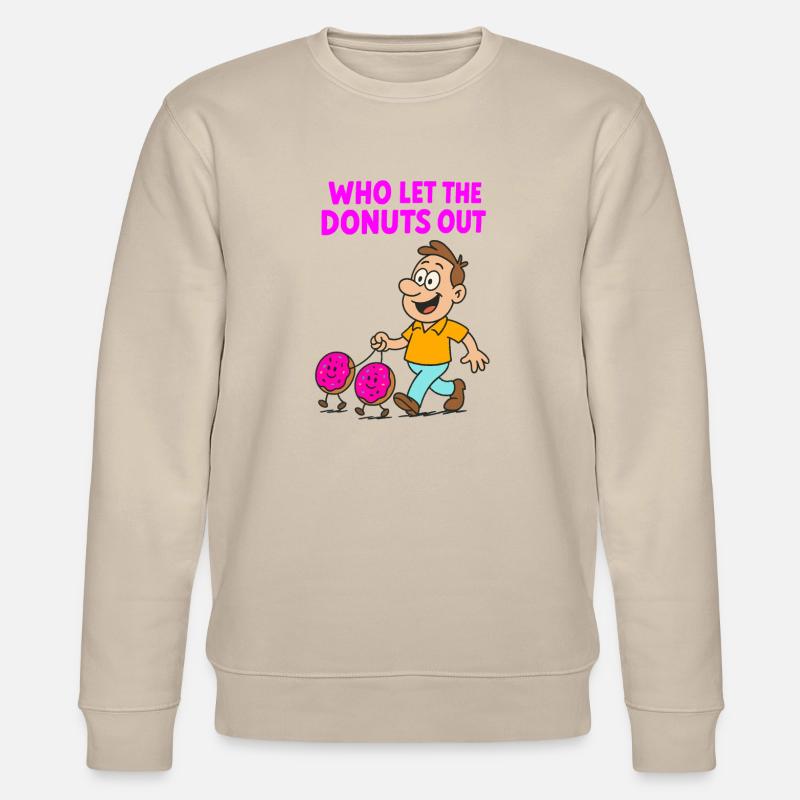 Conception d’expression de beignet humoristique - Sweat bio CHANGER Stanley/Stella Unisexe - beige
