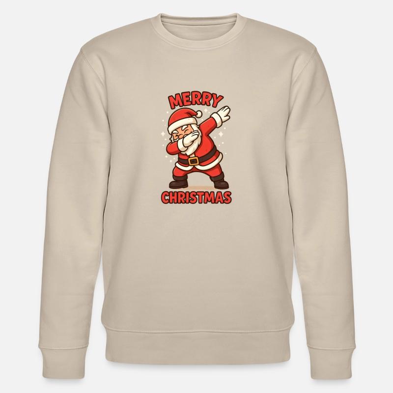 Dabbender Weihnachtsmann Dab Santa - Stanley/Stella Unisex Bio-Sweatshirt CHANGER  - Beige