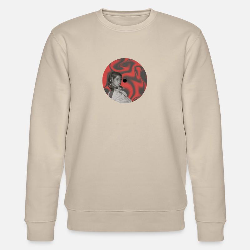 Disk girl cigarettes - Stanley/Stella CHANGER Unisex Organic Sweatshirt - beige