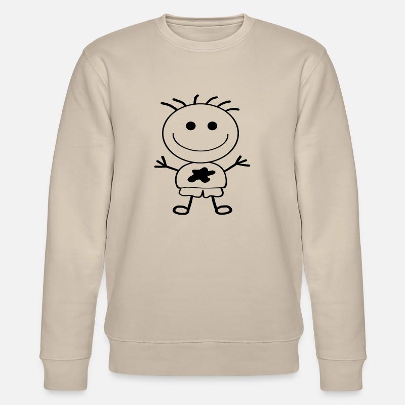 Strichmännchen-Junge - Stanley/Stella Unisex Bio-Sweatshirt CHANGER  - Beige