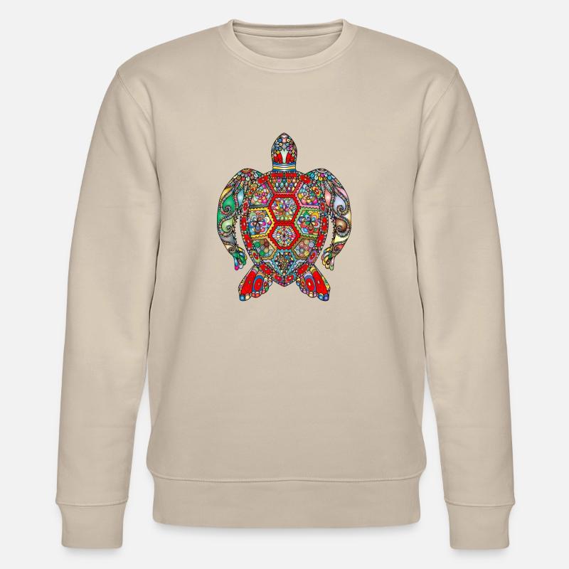 sea turtle colourful - Stanley/Stella Unisex Bio-Sweatshirt CHANGER  - Beige