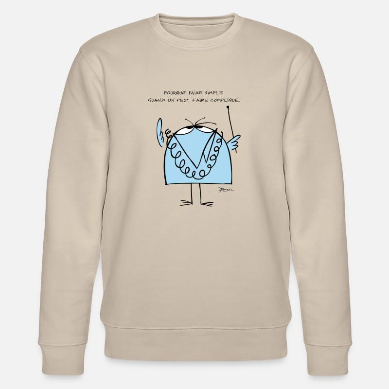 Le professeur Shadoko et sa devise - Sweat bio CHANGER Stanley/Stella Unisexe - beige