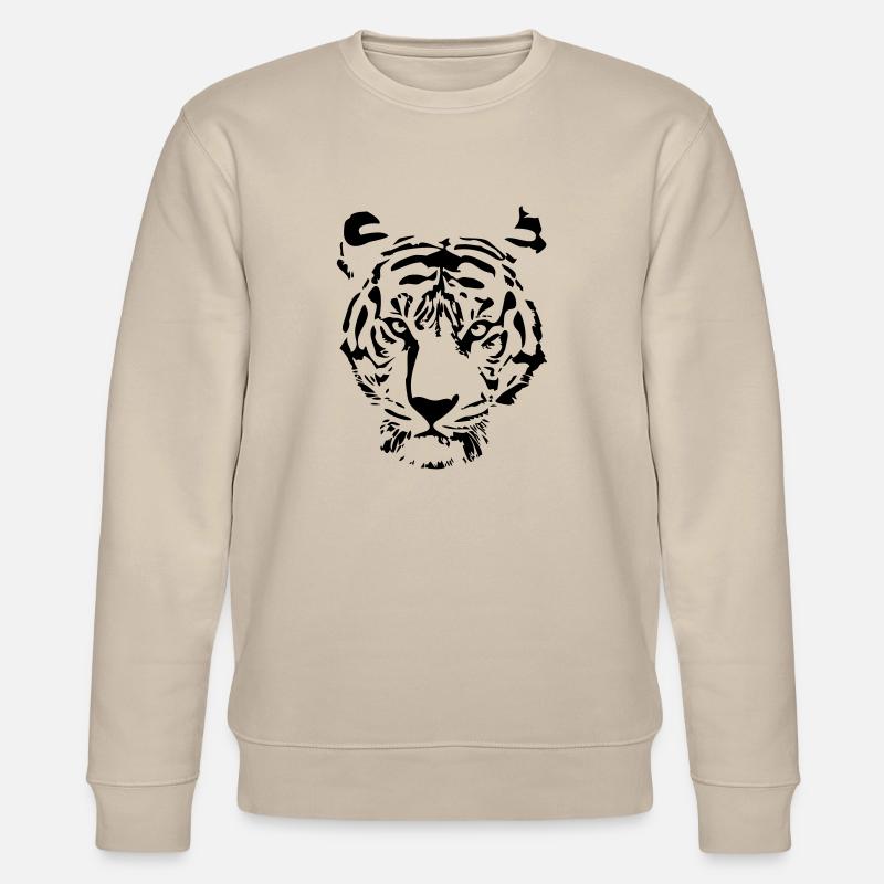 white tiger - Stanley/Stella Unisex Bio-Sweatshirt CHANGER  - Beige