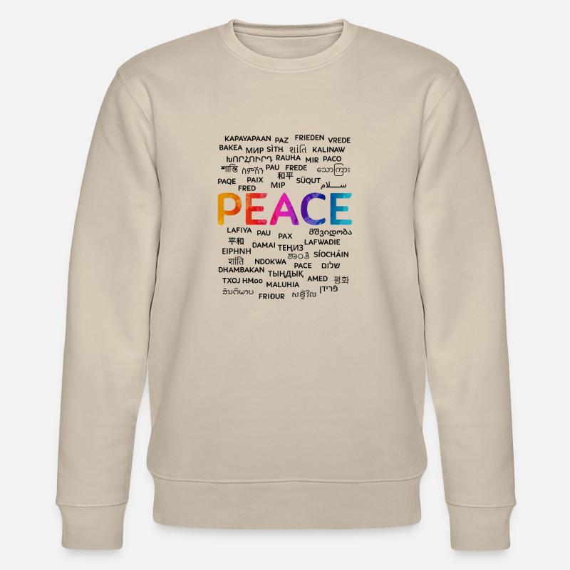 Wear Peace-Share Peace - Stanley/Stella Unisex Bio-Sweatshirt CHANGER  - Beige