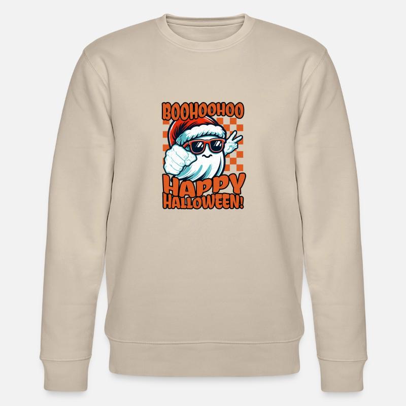 Boohoohoo Happy Halloween - Stanley/Stella Unisex Bio-Sweatshirt CHANGER  - Beige