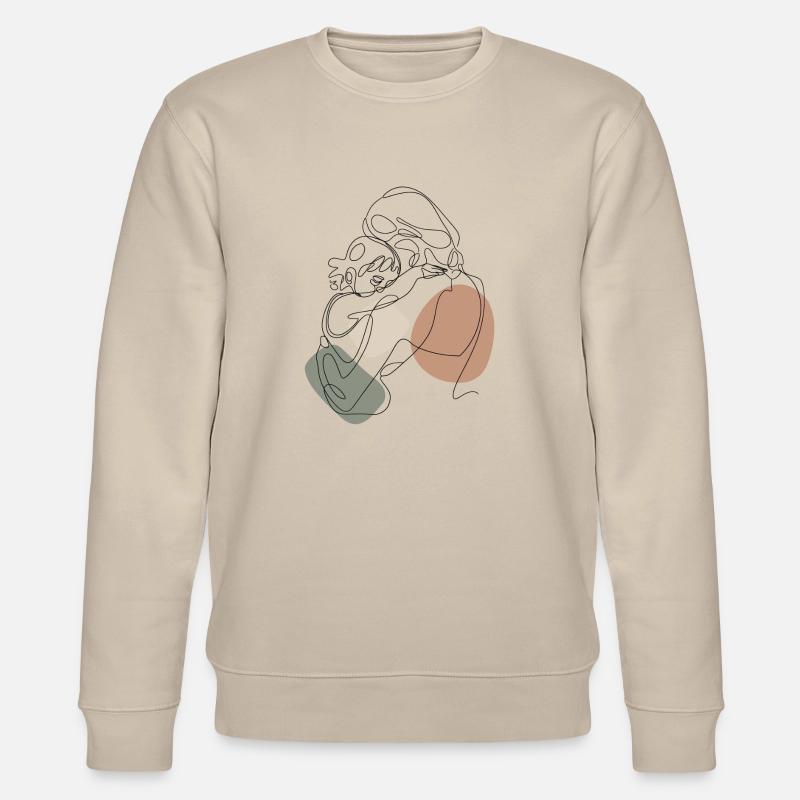 Mutter mit Kind Baby - Stanley/Stella Unisex Bio-Sweatshirt CHANGER  - Beige