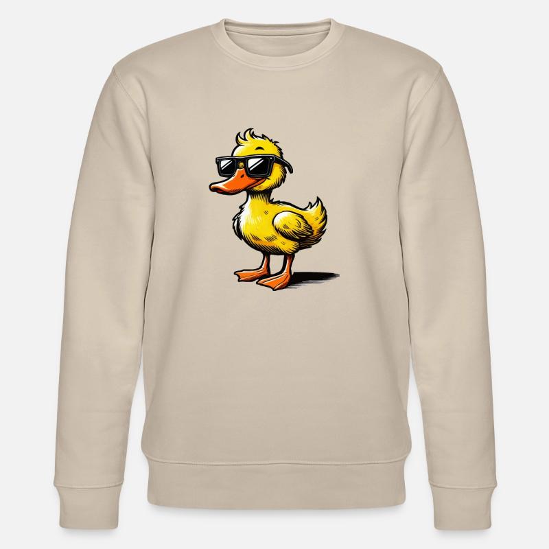 ente comic - Stanley/Stella Unisex Bio-Sweatshirt CHANGER  - Beige