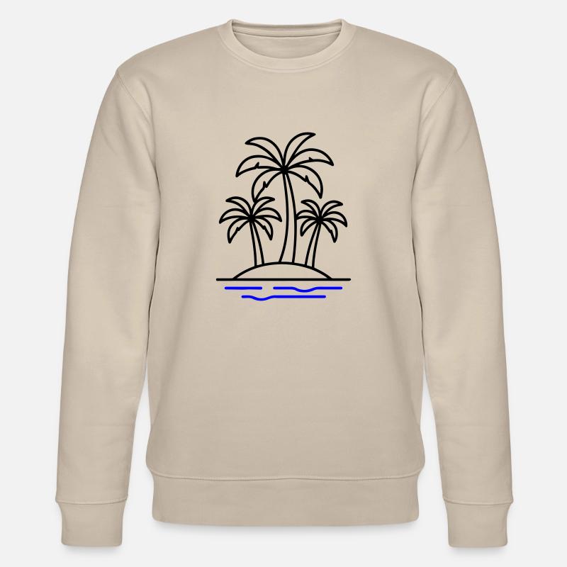 Palmen Insel Urlaub - Stanley/Stella Unisex Bio-Sweatshirt CHANGER  - Beige