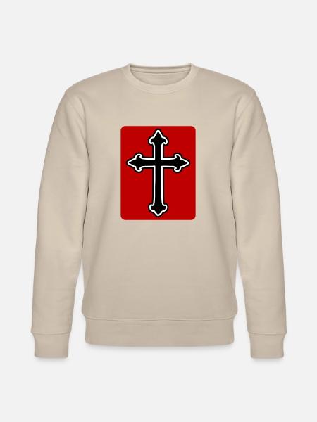 Cross symbol - Stanley/Stella CHANGER Unisex Organic Sweatshirt - beige