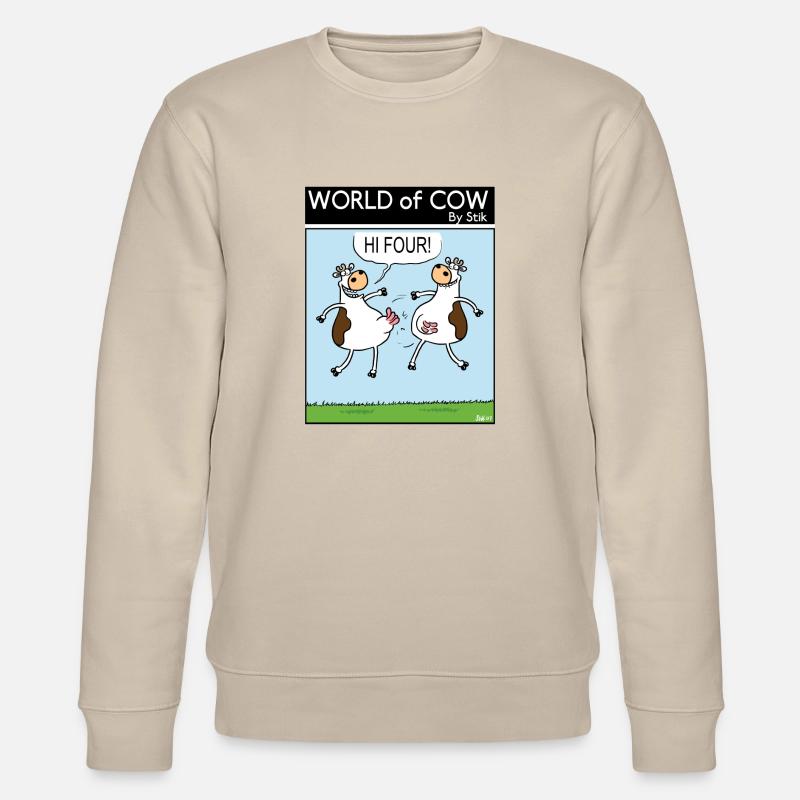 HALLO VIER! - Stanley/Stella Unisex Bio-Sweatshirt CHANGER  - Beige