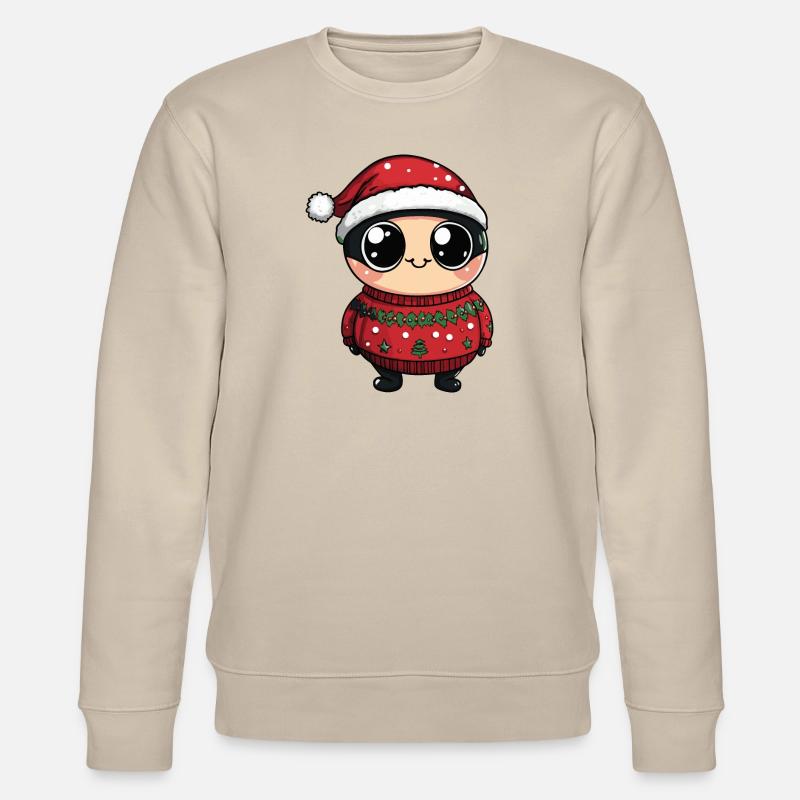 Marienkäfer Weihnachten Comic - Stanley/Stella Unisex Bio-Sweatshirt CHANGER  - Beige