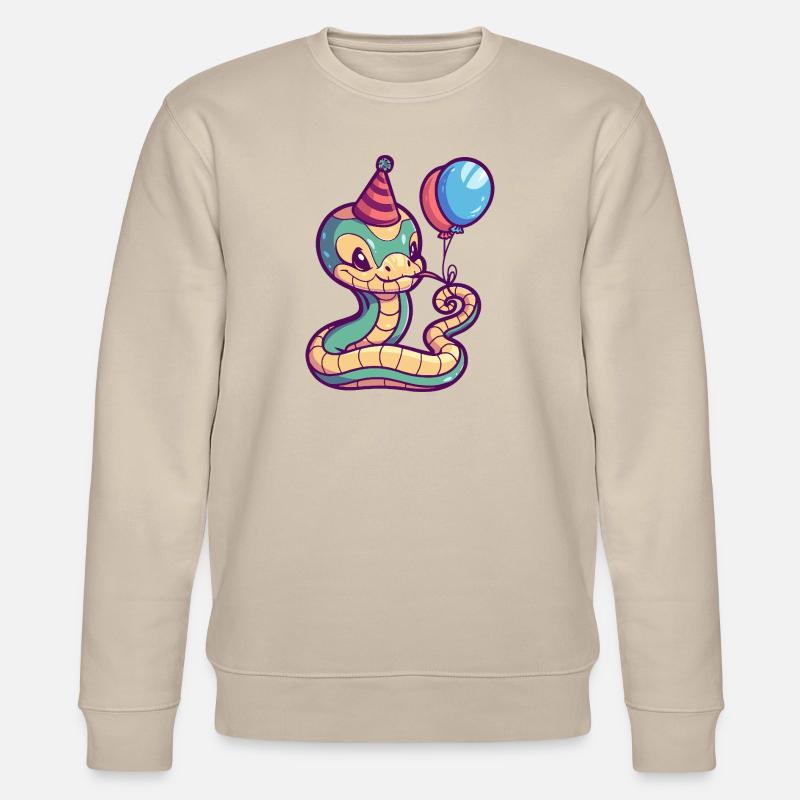 Serpent Cobra Anniversaire Bébé - Sweat bio CHANGER Stanley/Stella Unisexe - beige