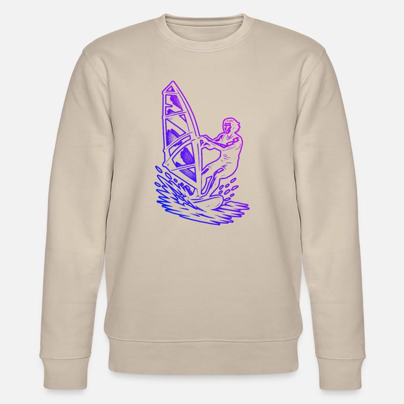 Windsurfing Graphics for Windsurf - Stanley/Stella CHANGER Unisex Organic Sweatshirt - beige