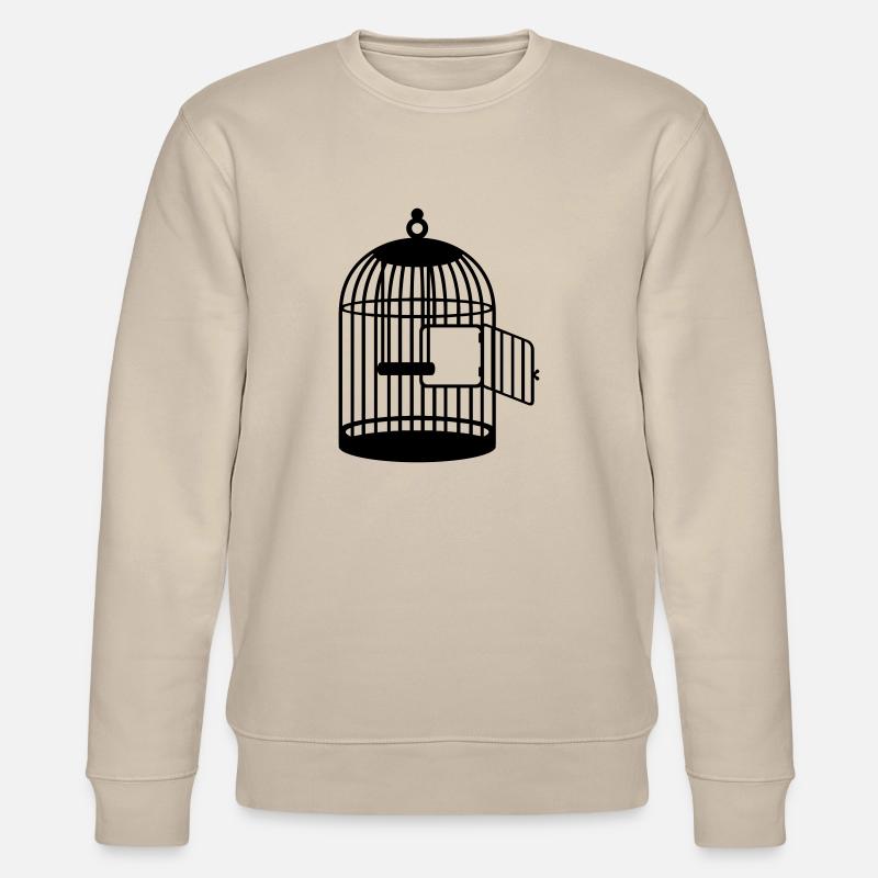 Leerer Käfig / empty cage (1c) - Stanley/Stella Unisex Bio-Sweatshirt CHANGER  - Beige