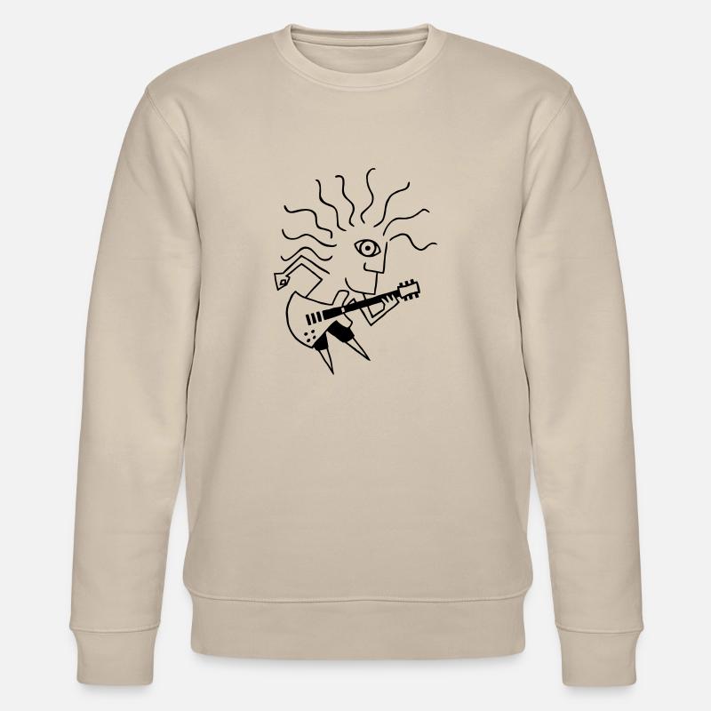 E-Gitarre-Spieler / E-Guitar-Player - Stanley/Stella Unisex Bio-Sweatshirt CHANGER  - Beige