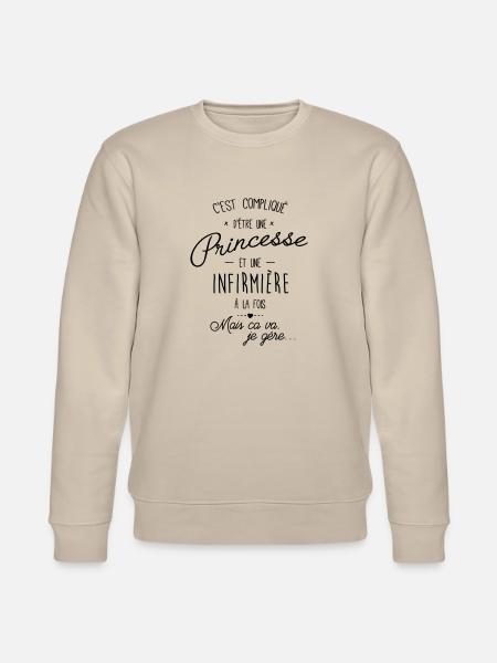 Princesse et infirmière - Sweat bio CHANGER Stanley/Stella Unisexe - beige