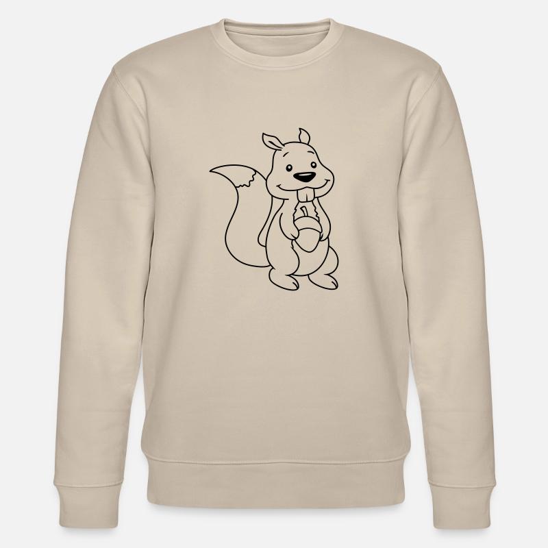 Nuss Comic Eichhörnchen - Stanley/Stella Unisex Bio-Sweatshirt CHANGER  - Beige