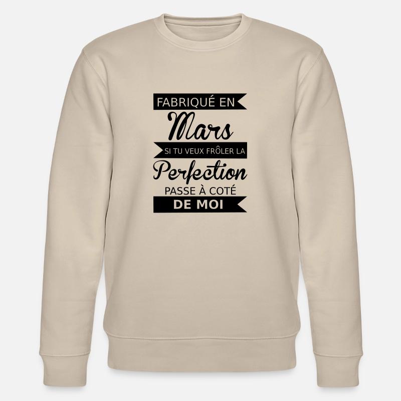 Fabriqué en mars - Stanley/Stella Unisex Bio-Sweatshirt CHANGER  - Beige