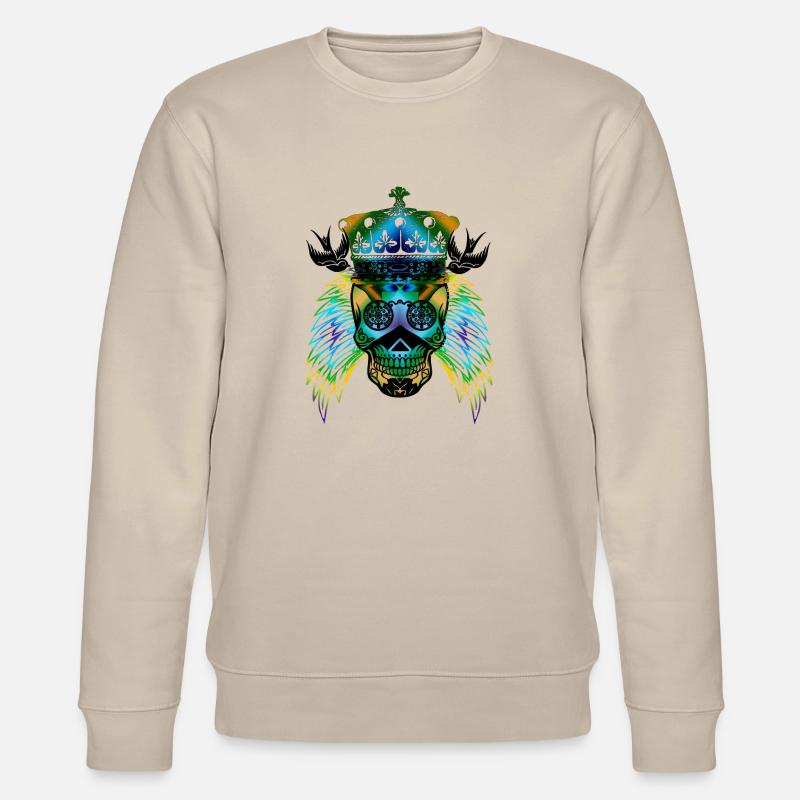 Roi du crâne 2 - Sweat bio CHANGER Stanley/Stella Unisexe - beige