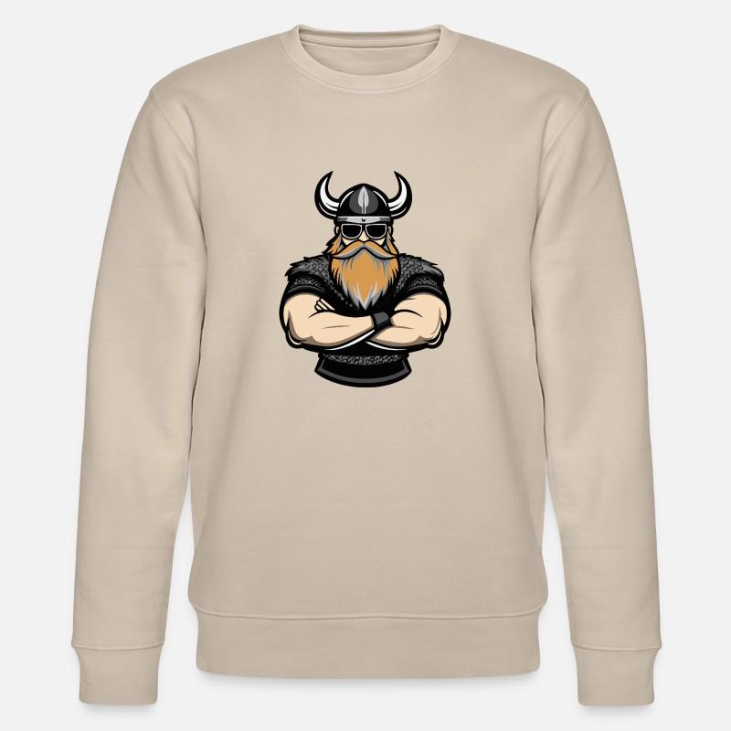 wikinger comic - Stanley/Stella Unisex Bio-Sweatshirt CHANGER  - Beige