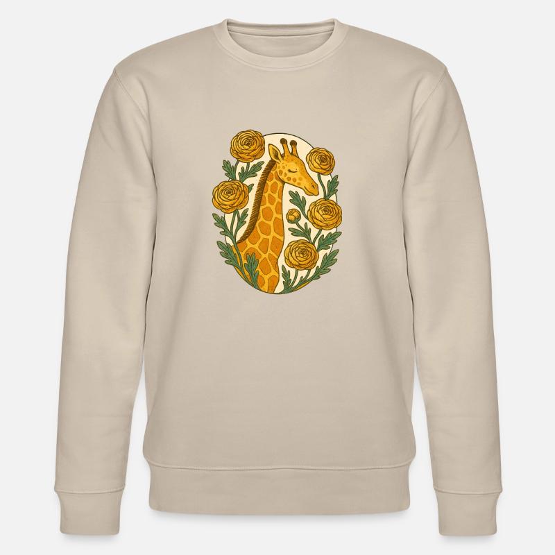 Retro Giraffe - Stanley/Stella Unisex Bio-Sweatshirt CHANGER  - Beige